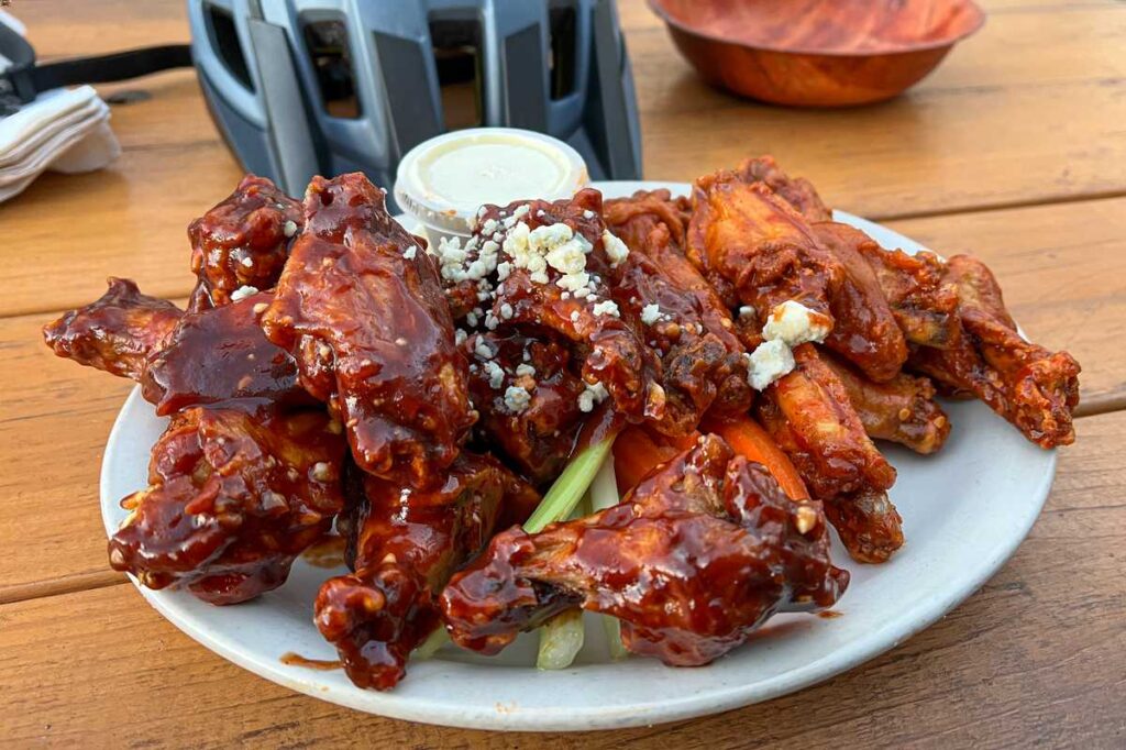 A plate of chicken wings from Gene McCarthy's - one of the best Buffalo Chicken Wings restaurants in Buffalo, NY