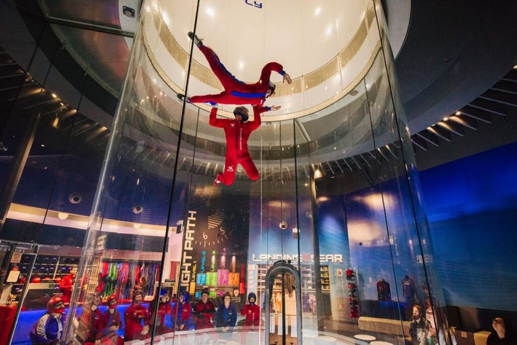 indoor skydiving at iFLY in Houston, Texas