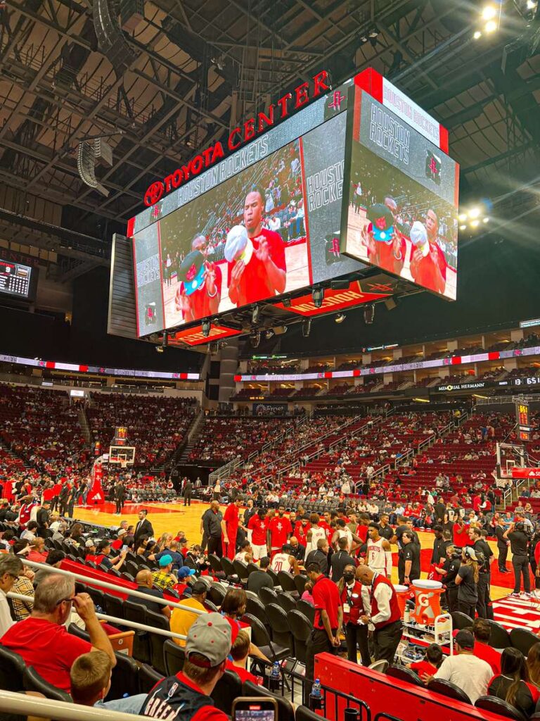the best value Houston Rockets tickets are in the lower level corner sections