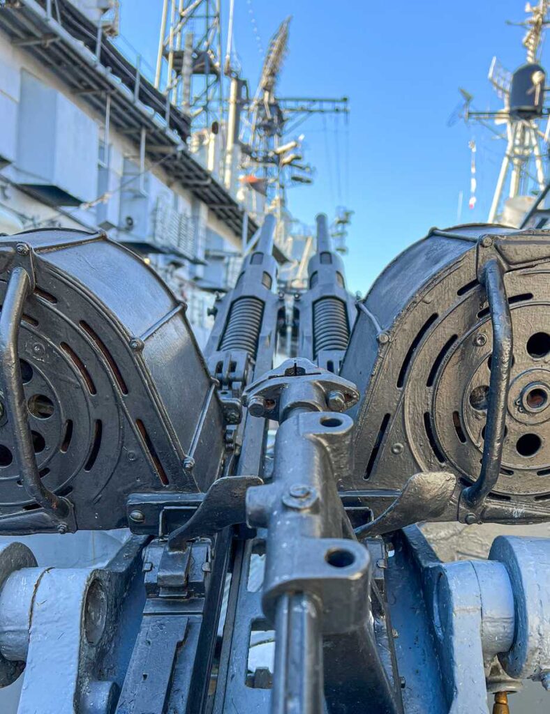 get up close to the heavy guns aboard the USS Sullivan at the Buffalo Naval & Military Museum 