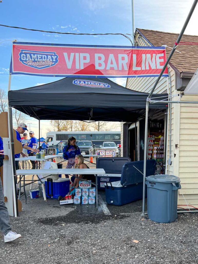 A Buffalo Bills tailgating party on Abbott Road is great for Bills fans from out of town