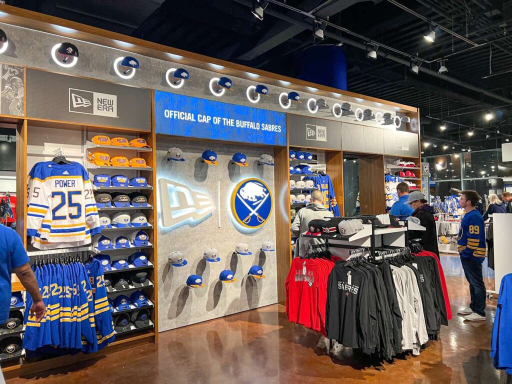 The Buffalo Sabres store inside the KeyBank Arena