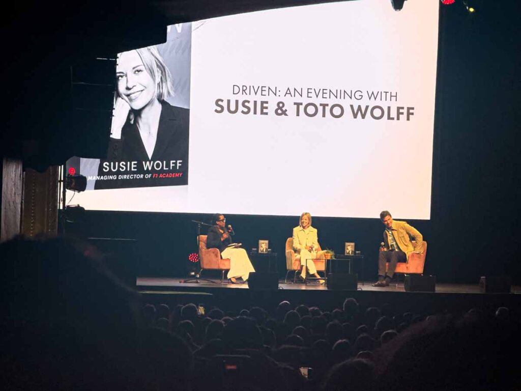 Formula 1 icons Susie and Toto Woff, promoting her new book, "Driven" during the Montreal Grand Prix Weekend.