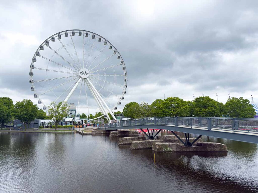 The Montreal Ferris wheel in the Old Port.