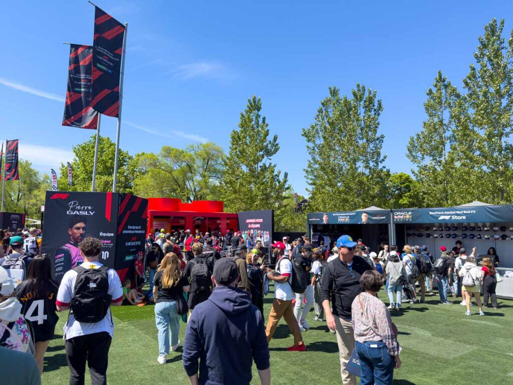 The Formula 1 Fan Zone at CGV on Friday morning.