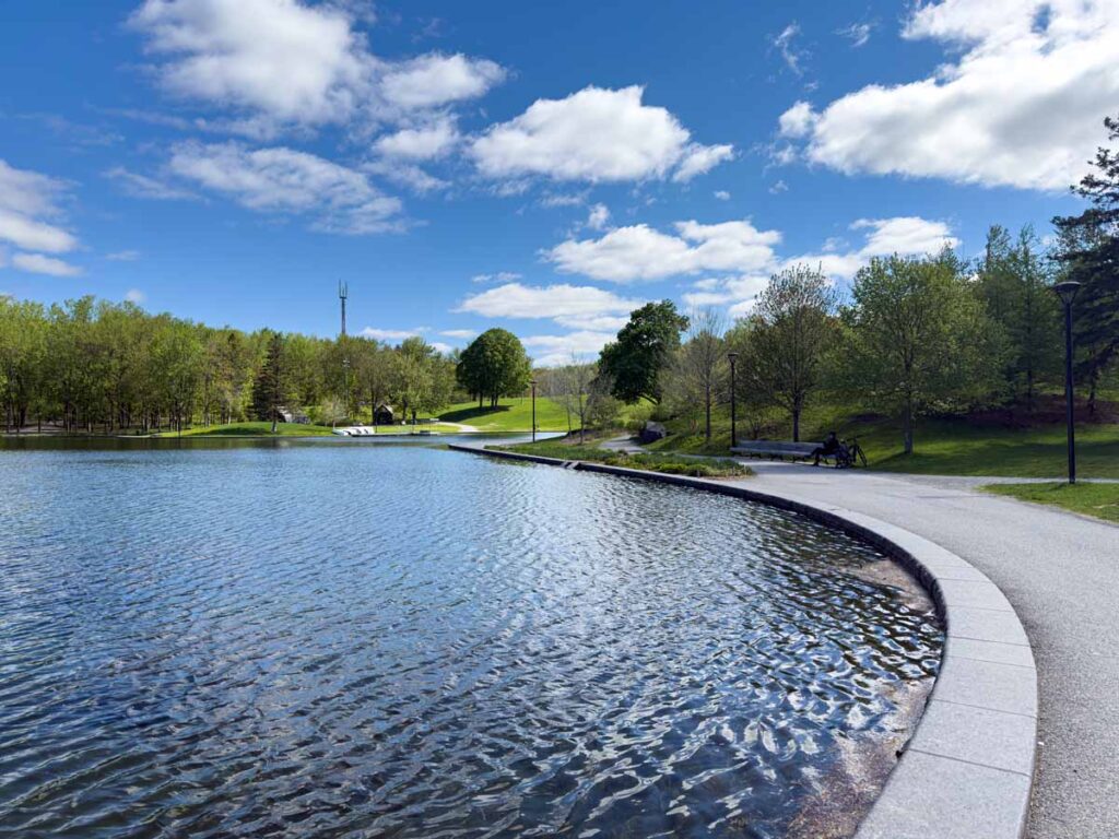 Lac aux Castors in Mount Royal Park near downtown Montreal.